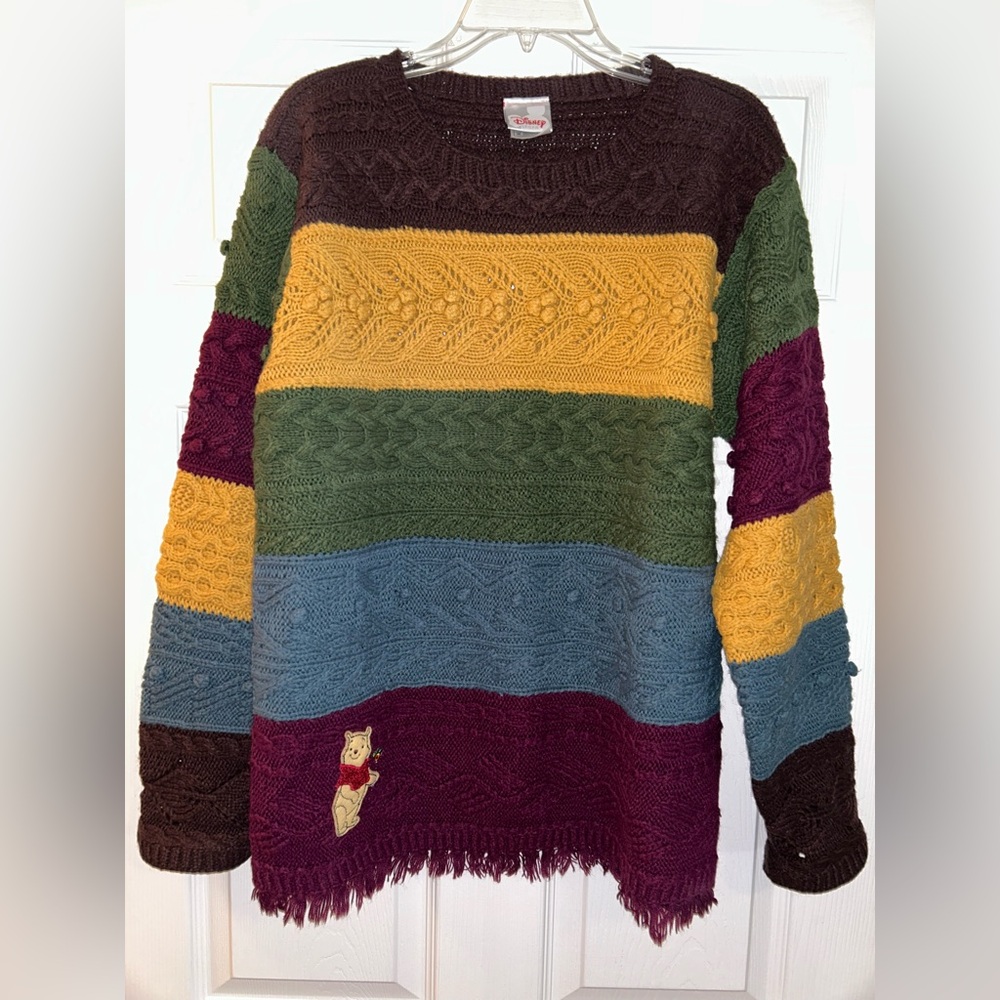 Disney Brown and Yellow Crew Neck Sweater